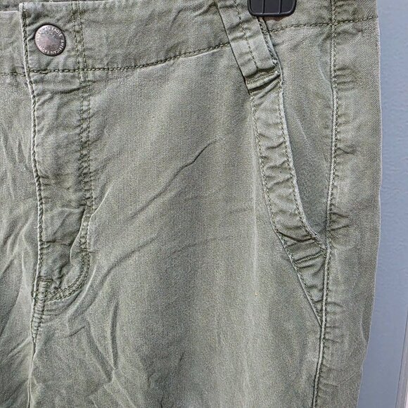 American Eagle High Rise Wide Leg Cargo Pants Women’s 0 Green - Picture 7 of 9